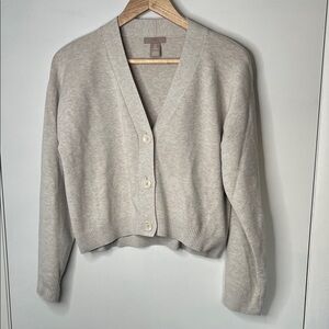 H&M loungewear Fine-knit beige cardigan